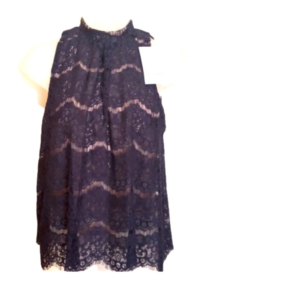 FULLY LINED 𝅺LOVE, Fire Blue Lace Sleeveless Top NWT - Picture 3 of 10